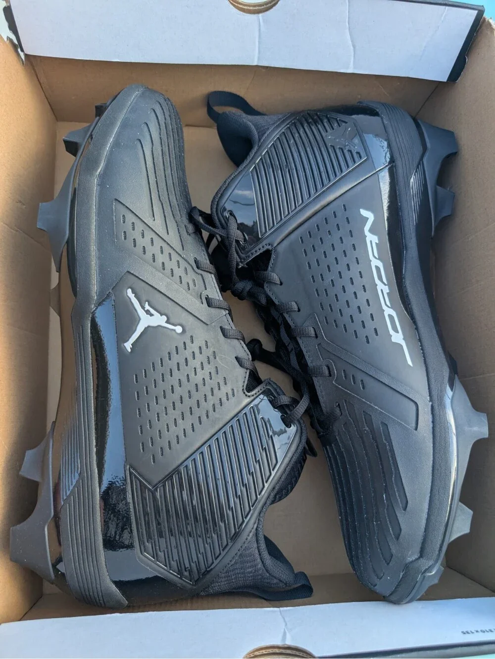 New Nike Air Jordan Force Savage 3 S P Mens sz 17 Cleats Black White FJ4971 001
